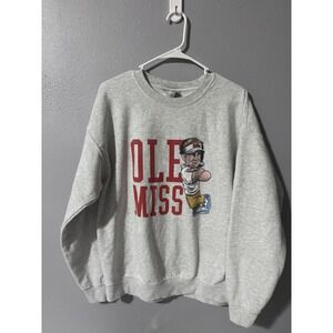 Ole Miss Lane Kiffin Crewneck Sweatshirt Size Large